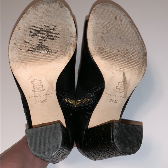 Trina Turk Los Gatos Open Toe Black Bootie - Picture 7 of 9